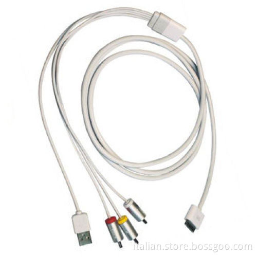 30-pin Dock to RCA AV Cable for Apple Charge & Sync